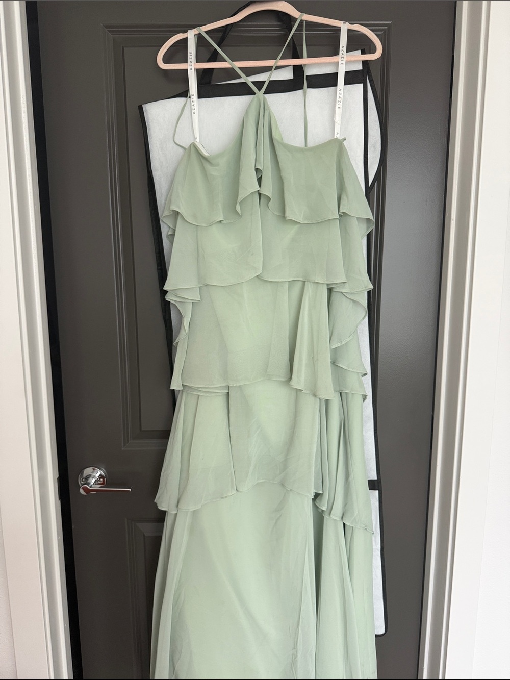 WORN ONCE Azazie Deena Bridesmaid Dress - w/ garment bag - Picture 2 of 4
